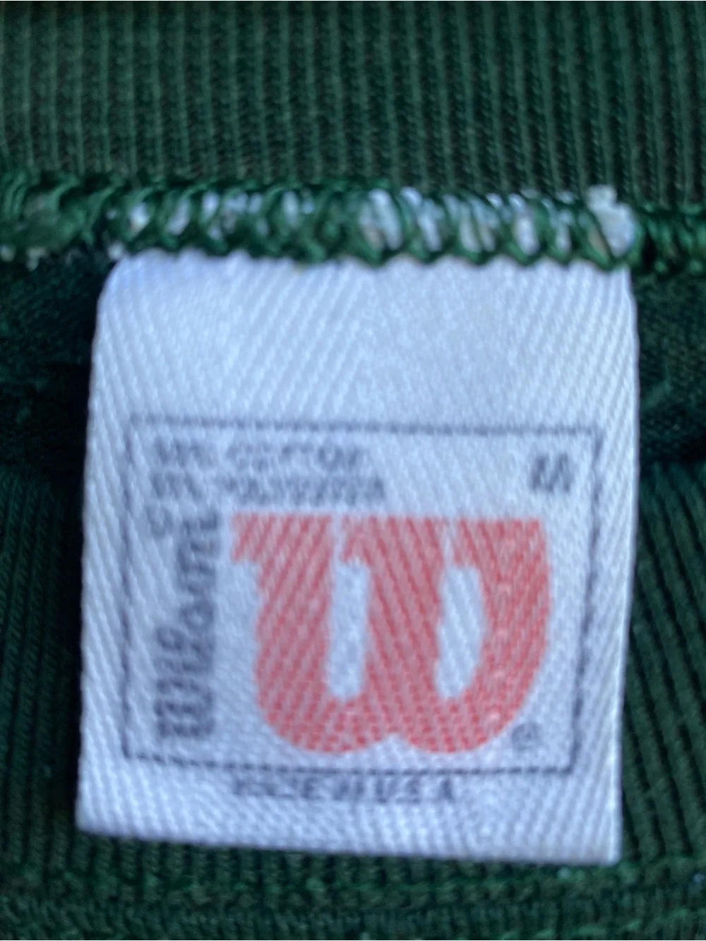 Wilson Vintage Men's Crewneck Sweatshirt in Forest Green